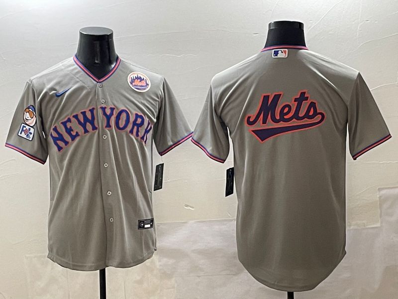 Men New York Mets Blank Grey Second generation 2025 Nike MLB Jersey style 17->new york mets->MLB Jersey